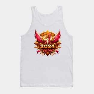 Wooden Gold Pink Dragon 2024 Tank Top